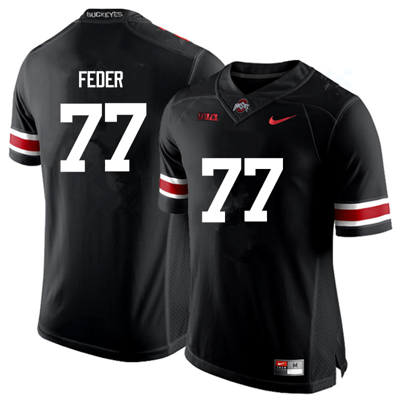 Ohio State Buckeyes #77 Kevin Feder College Football Jerseys Game-Black